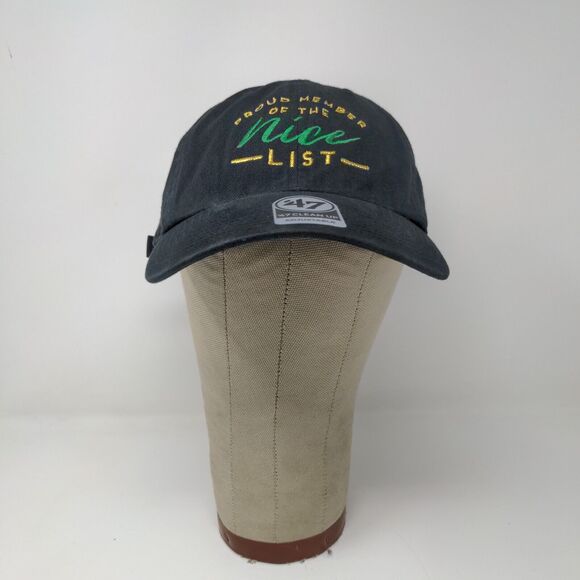 Proud Member Of The Nice List Hat 47 Slideback Black Cap Embroidered - Picture 2 of 12